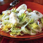 Burrata Cheese with Shaved Vegetable Salad