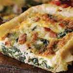 Bacon, Spinach and Cashel Blue Cheese Tart